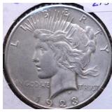 1923 S PEACE DOLLAR XF