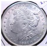 1921 MORGAN DOLLAR AU