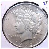 1922 PEACE DOLLAR CHOICE BU