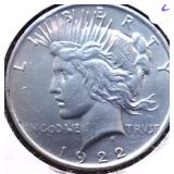 1922 PEACE DOLLAR POLISHED