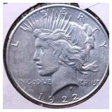 1922 S PEACE DOLLAR VF