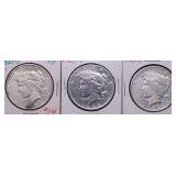 3 1923 S PEACE DOLLARS