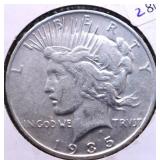 1935 S PEACE DOLLAR VF