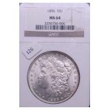 1896 NGC MS64 MORGAN DOLLAR