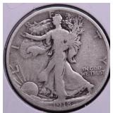 1918 S WALKIN G HALF DOLLAR VG