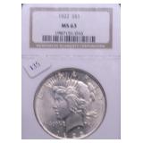 1922 NGC MS63 PEACE DOLLAR