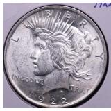 1922 PEACE DOLLAR CHOICE BU