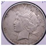 1925 S PEACE DOLLAR VF