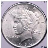 1922 PEACE DOLLAR CHOICE BU