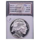 2001 P IGS PF70DC BUFFALO SILVER DOLLAR