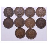 10 INDIAN HEAD CENTS