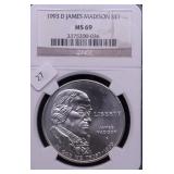 1993 D NGC MS69 MADISON SILVER DOLLAR