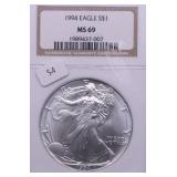 1994 NGC MS69 SILVER EAGLE