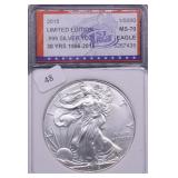 2015 IGS MS70 SILVER EAGLE