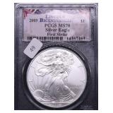 2009 PCGS MS70 SILVER EAGLE