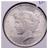 1922 PEACE DOLLAR CHOICE BU