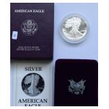 1987 PROOF SILVER EAGLE W BOX PAPERS