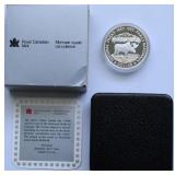 1985 PROOF CANADA SILVER DOLLAR W BOX PAPERS