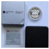 1985 PROOF CANADA SILVER DOLLAR W BOX PAPERS