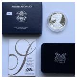 2008 PROOF SILVER EAGLE W BOX PAPERS