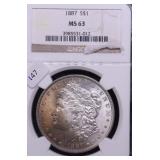 1887 NGC MS63 MORGAN DOLLAR