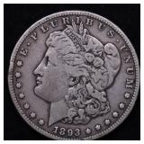 1893 CC MORGAN DOLLAR VF