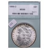 1899 O NTC MS66 MORGAN DOLLAR