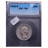 1932 S ICG G4 WASHINGTON QUARTER