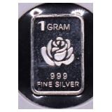 1 GRAM .999 SILVER BAR