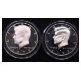 TWO PROOF KENNEDY HALF DOLLARS