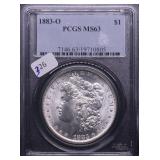 1883 O PCGS MS63 MORGAN DOLLAR