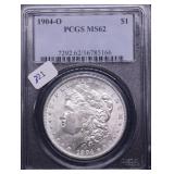 1904 O PCGS MS62 MORGAN DOLLAR