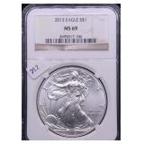 2013 NGC MS69 SILVER EAGLE