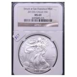 2013 S NGC MS69 SILVER EAGLE
