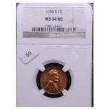 1935 S NGC MS64 RB LINCOLN CENT