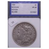 1890 IGS VF 20 MORGAN DOLLAR