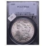 1889 PCGS MS64 MORGAN DOLLAR