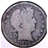 1899 BARBER HALF DOLLAR G