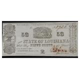 1864 LOUISANA 50 CENTS REMAINDER XF