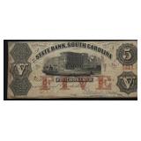 S CAROLINA 5 DOLLAR REMAINDER NOTE VF