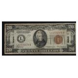 WW2 HAWAII 20 $ EMERGENCY NOTE   VF