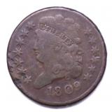 1809 HALF CENT VG