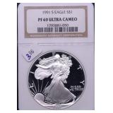 1991 S NGC PF69UC SILVER EAGLE