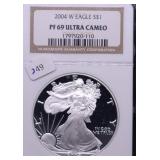 2004 W NGCPF69UC SILVER EAGLE