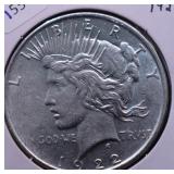 1922 PEACE DOLLAR XF