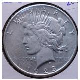 1923 S PEACE DOLLAR VF