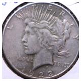 1923 S PEACE DOLLAR VF