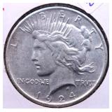 1924 PEACE DOLLAR VF