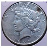 1927 S PEACE DOLLAR VF