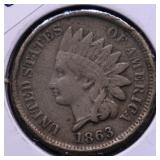 1863 INDIAN HEAD CENT VG 1863 INDIAN HEAD CENT VG